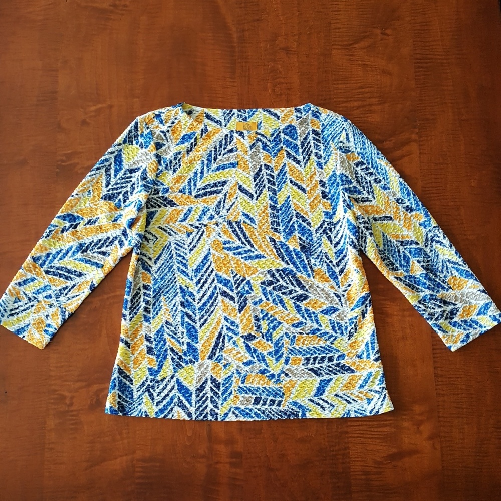 EUC Ruby Rd Petite M Burnout Textured Top